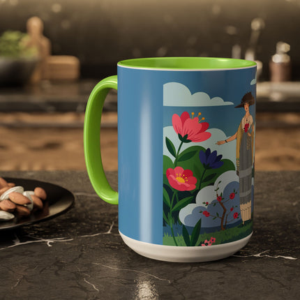 Garden Of New Beginnings Colorful Mugs – Art Deco Floral Elegance
