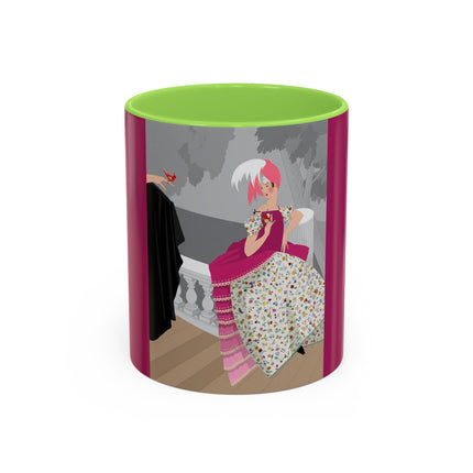 The Red Bird Colorful Mugs – Gentle Storybook Charm & Elegant Whimsy