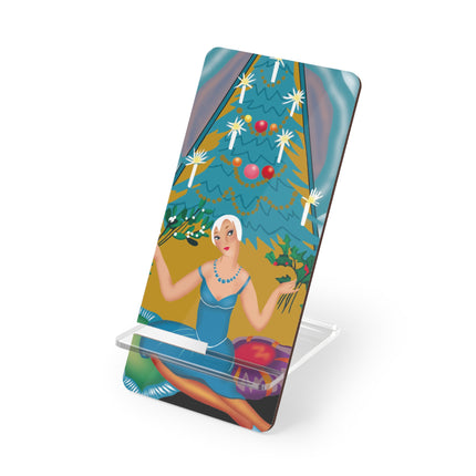 Art Deco Christmas Elegance Mobile Display Stand for Smartphones