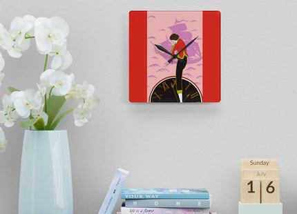 Woman Waiting for her Beloved at 1:59 by Kobayashi Kaichi Acrylic Acrylic Wall Clock
