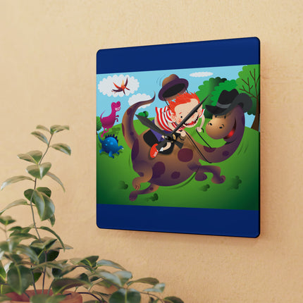 Rip-Roaring Fun Acrylic Wall Clock, Round and Square