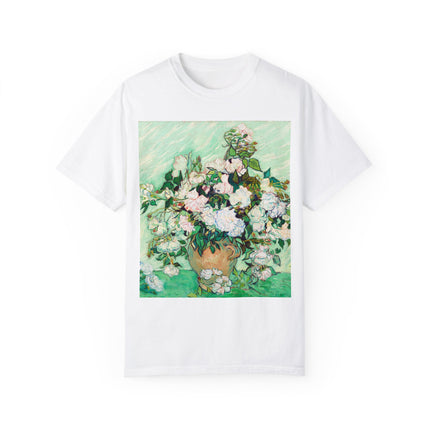 Roses by Vincent Van Gogh Unisex Garment-Dyed T-shirt