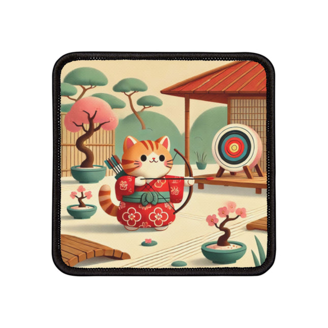 Archer Kitten in the Zen Garden Iron-On Patches