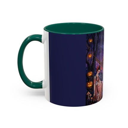 🌙🎃 Moonlit Mischief In The Pumpkin Grove Colorful Mug – Whimsical Halloween Fantasy