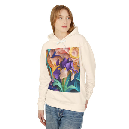 The Elegant Iris Flower Hoodie