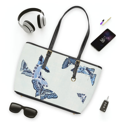 Japanese Butterfly by Kamisaka Sekka PU Leather Shoulder Bag