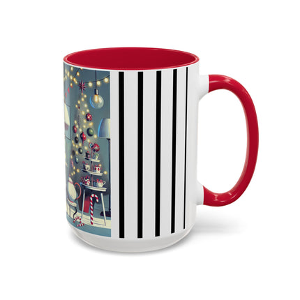 Whimsical Christmas Tea Party Colorful Mugs (11oz, 15oz)