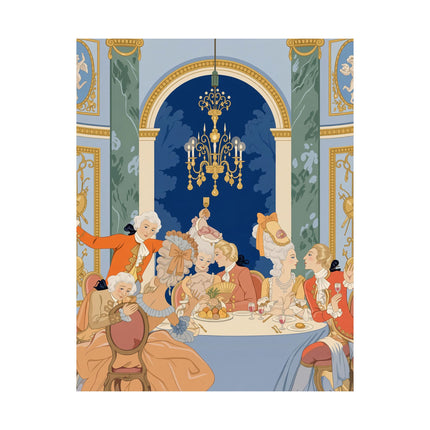 🥂✨ Le Souper Matte Vertical Poster – George Barbier Art Deco French Aristocratic Banquet