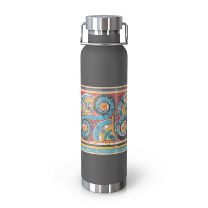Reproduction of S-Spiral Frieze by Emile Gilliéron Copper Vacuum Insulated Bottle, 22oz