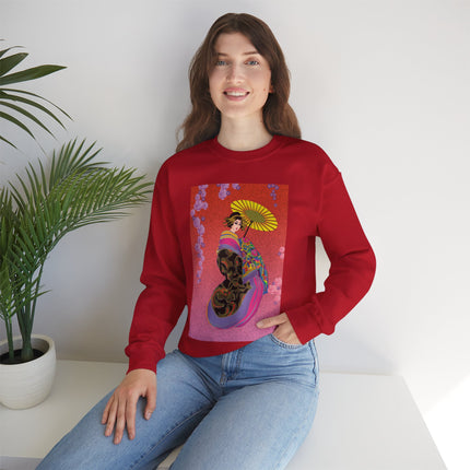 Enchanting Geisha Unisex Heavy Blend™ Crewneck Sweatshirt