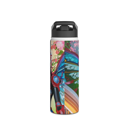 Cyberpunk Chic Stainless Steel Water Bottle