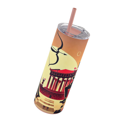 Art Deco Valentine's Romance Skinny Matte Tumbler, 20oz