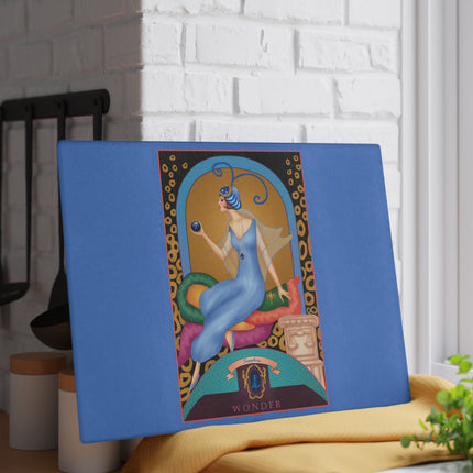 September & Sapphire Zodiac Glass Cutting Board