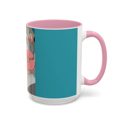 Celestial Masquerade Colorful Mugs – Theatrical Elegance & Floating Whimsy