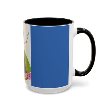 Lady with the Golden Fish Colorful Mugs – Whimsical Fashion & Playful Fantasy