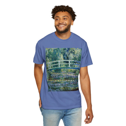 Water Lilies and Japanese Bridge by Claude Monet Unisex Garment-Dyed T-shirt