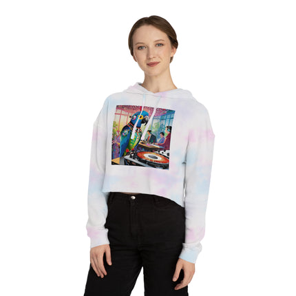 Parrot DJ Women’s Cropped Hooded Sweatshirt