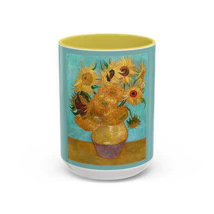 Vase with Twelve Sunflowers by Vincent van Gogh Colorful Mugs (11oz, 15oz)