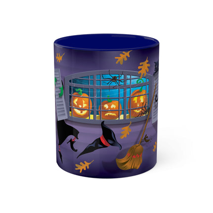 Whimsical Halloween Mischief Colorful Mugs, 11oz
