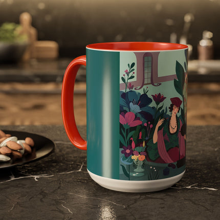 The Ladies Of The Secret Masquerade Colorful Mugs – Art Deco Floral Mystery