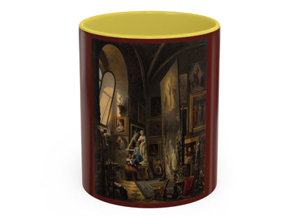 Raphael and his Muse in the Atelier by Vincenzo Abbati Colorful Mugs (11oz, 15oz)