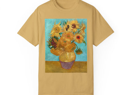 Vase with Twelve Sunflowers by Vincent van Gogh Unisex Garment-Dyed T-shirt