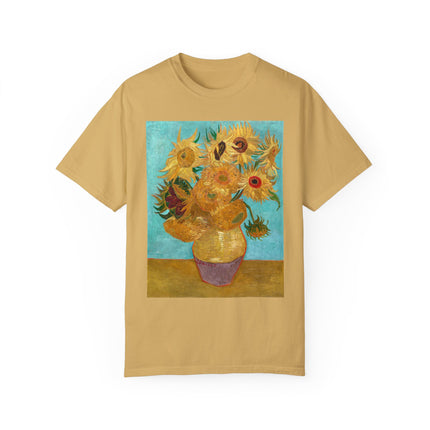 Vase with Twelve Sunflowers by Vincent van Gogh Unisex Garment-Dyed T-shirt