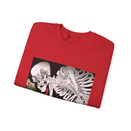 Mitsukuni Defying the Skeleton Spectre by Utagawa Kuniyoshi Heavy Blend™ Crewneck Sweatshirt