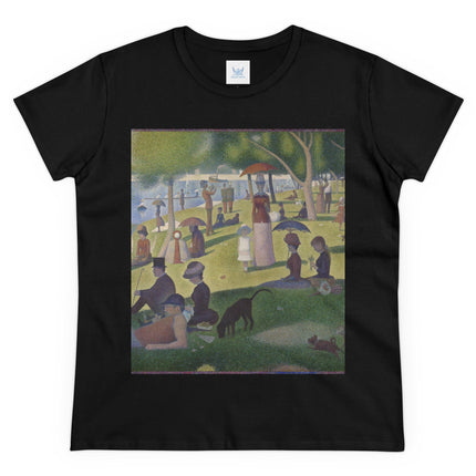 A Sunday on La Grande Jatte by Georges Seurat Women's Midweight Cotton Tee
