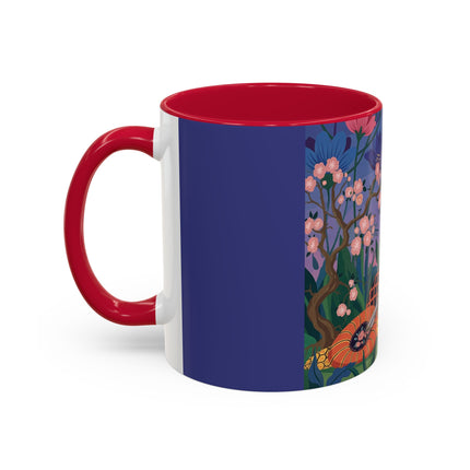 The Garden Of Quiet Reverie Colorful Mugs – Art Deco Botanical Serenity