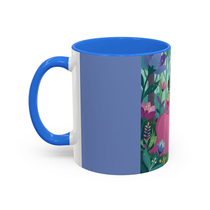 The Lady Of The Enchanted Mirror Colorful Mugs – Art Deco Botanical Elegance