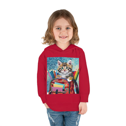 Whiskered Wanderings Toddler Pullover Fleece Hoodie