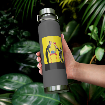 A Moment of Elegance: A Passionate Embrace Amidst Golden Splendor Copper Vacuum Insulated Bottle, 22oz