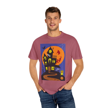 Halloween Night at the Haunted House Unisex Garment-Dyed T-shirt
