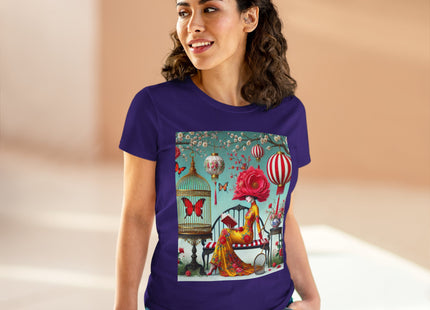 Reading In A Painted Garden Cotton Tee