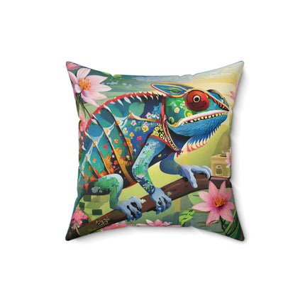 Camouflage Chameleon Spun Polyester Square Pillow