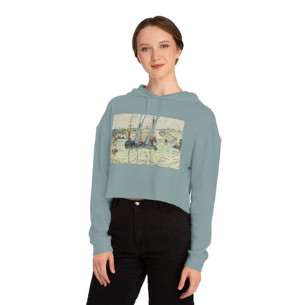 Le Trieux Paul Signac Women’s Cropped Hooded Sweatshirt