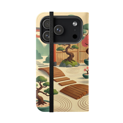 🏹🌸 Archer Kitten in the Zen Garden Flip Case – Focus, Whimsy & Zen Balance