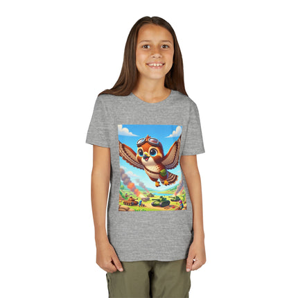Red-Tailed Hawk in Battle Youth Short Sleeve Tee