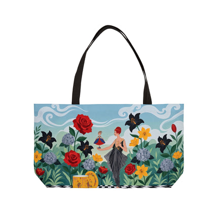 🌹🎭 The Lady Of The Little Dancer Weekender Tote Bag – Art Deco Floral Fantasy