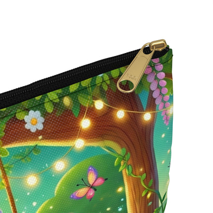 Robot Fairy Accessory Pouch – Whimsical Wonder & Blossom Magic