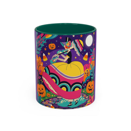 🌙🎃 The Lady Of Moonbeam Hollow Colorful Mug – Whimsical Halloween Charm