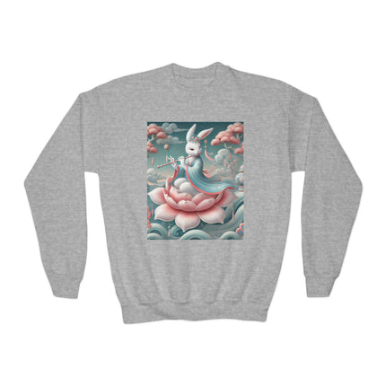 Lotus Garden Melody Youth Crewneck Sweatshirt – Serenity, Harmony & Dreamlike Beauty