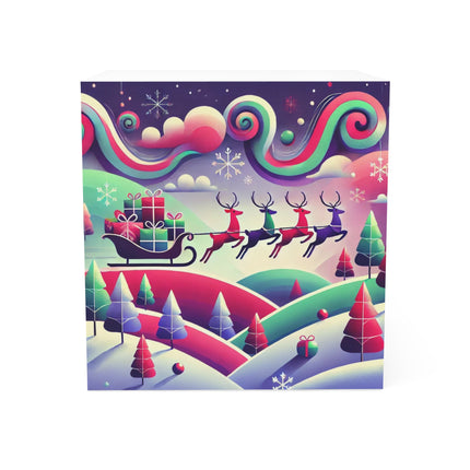 Festive Reindeer Flight Note Cube