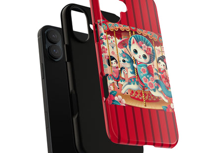 Geisha Kitten's Enchanted Carousel Phone Cases