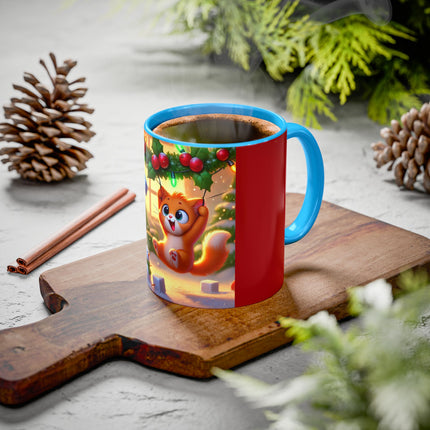 Naughty or Nice Kitten Christmas Colorful Mugs (11oz, 15oz)