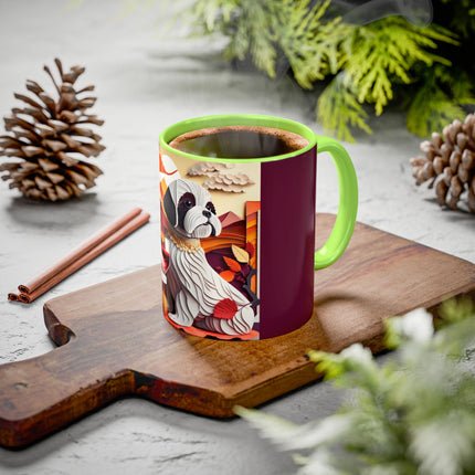 Shih Tzu at an Autumn Colorful Mugs (11oz, 15oz)