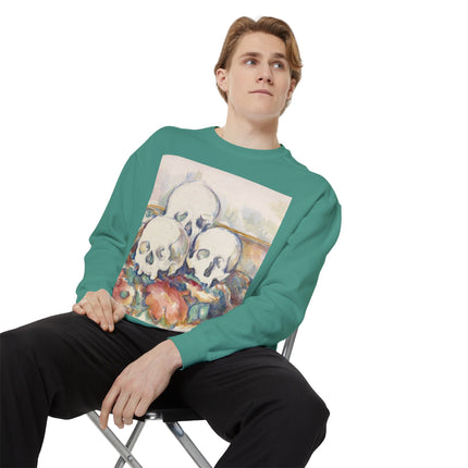 The Three Skulls by Paul Cézanne Garment-Dyed Sweatshirt