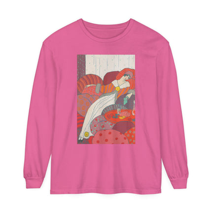 Les Coussins by Georges Lepape Garment-dyed Long Sleeve T-Shirt