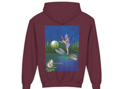 Fairy on a Dragonfly Youth Heavy Blend Hooded Sweatshirt